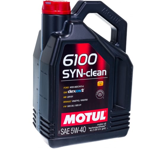 Масло моторное MOTUL 6100 SYN-CLEAN 5W-40 4л
