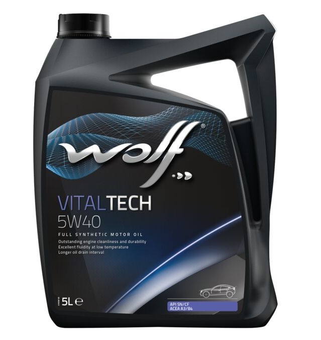 Моторное масло, Wolf VITALTECH 5W-40, Синтетическое, 5 л